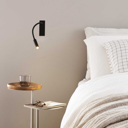 IDEAL LUX Φωτιστικό Ανάγνωσης Τοίχου IO LED 3W 3000K Μαύρου Χρώματος – 272030