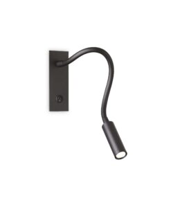 IDEAL LUX Φωτιστικό Ανάγνωσης Τοίχου IO LED 3W 3000K Μαύρου Χρώματος – 272030