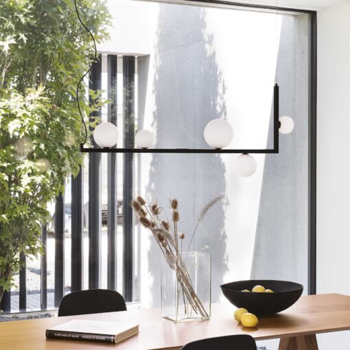 IDEAL LUX Κρεμαστό Φωτιστικό BIRDS 5xG9 Μαύρου Χρώματος – 273648
