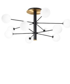 IDEAL LUX Κρεμαστό Φωτιστικό COSMOPOLITAN 10xG9 Μαύρου Χρυσού Χρώματος – 273693