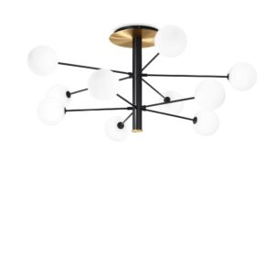 IDEAL LUX Κρεμαστό Φωτιστικό COSMOPOLITAN 10xG9 Μαύρου Χρυσού Χρώματος – 273693