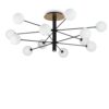 IDEAL LUX Φωτιστικό Οροφής COSMOPOLITAN 12xG9 Μαύρου Χρυσού Χρώματος – 273709