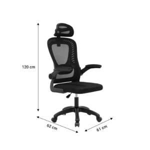Καρέκλα γραφείου διευθυντή Delilah pakoworld mesh μαύρο 275-000003