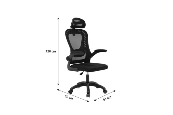 Καρέκλα γραφείου διευθυντή Delilah pakoworld mesh μαύρο 275-000003