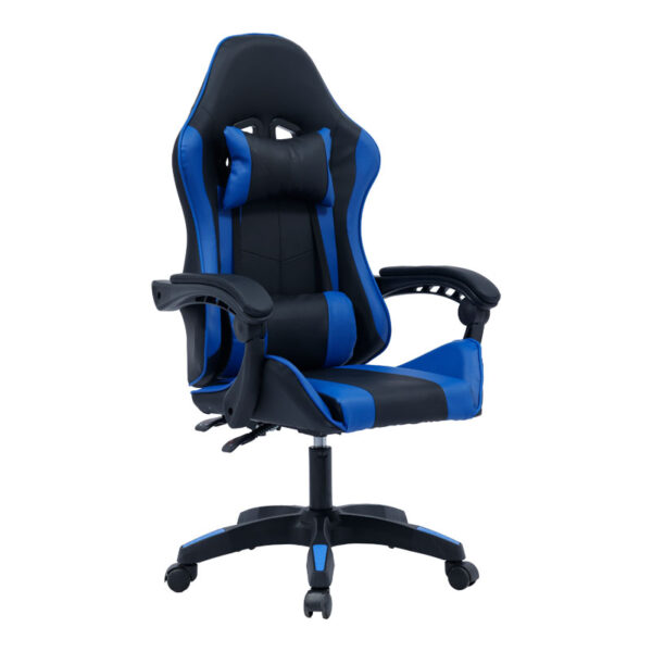 Office Gaming chair William pakoworld PU black-blue 275-000014