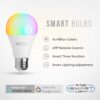 Wi-Fi Λάμπα LED 10W E27 A60 V-TAC Smart Home 200° 806lm 2700K-6400K+RGB – 2751