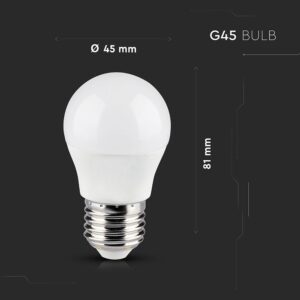 Wi-Fi Λάμπα LED 4.5W E27 G45 V-TAC Smart Home 180° 470lm 2700K-6400K+RGB – 2755