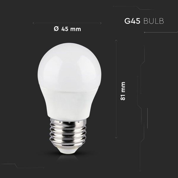 Wi-Fi Λάμπα LED 4.5W E27 G45 V-TAC Smart Home 180° 470lm 2700K-6400K+RGB – 2755