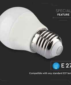 Wi-Fi Λάμπα LED 4.5W E27 G45 V-TAC Smart Home 180° 470lm 2700K-6400K+RGB – 2755