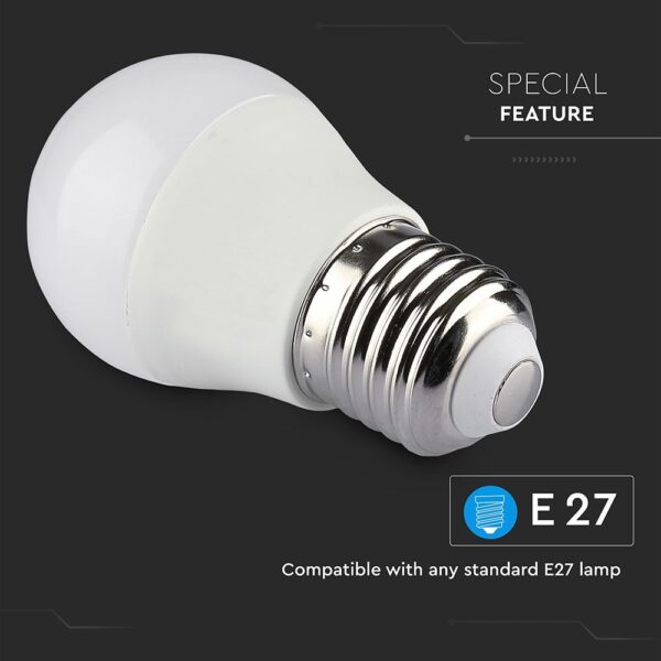 Wi-Fi Λάμπα LED 4.5W E27 G45 V-TAC Smart Home 180° 470lm 2700K-6400K+RGB – 2755