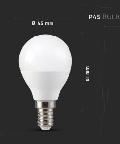 Wi-Fi Λάμπα LED 4.8W E14 P45 V-TAC Smart Home 180° 450lm 2700K-6400K+RGB – 212756