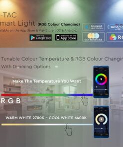 Wi-Fi Λάμπα LED 4.8W E14 P45 V-TAC Smart Home 180° 450lm 2700K-6400K+RGB – 212756