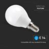 Wi-Fi Λάμπα LED 4.8W E14 P45 V-TAC Smart Home 180° 450lm 2700K-6400K+RGB – 212756