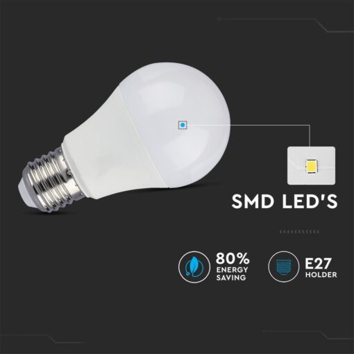 LED Λάμπα E27 A60 11W 200° 1055lm V-TAC με Αισθητήρα Κίνησης Ψυχρό 6400K V-TAC – 2765