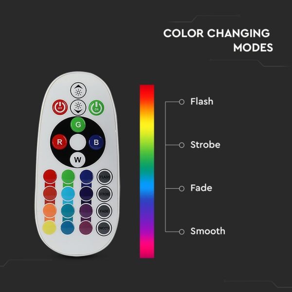 LED Λάμπα E14 Κερί με Τηλεχειριστήριο RF 3.5W V-TAC 200° 320lm RGB+Φυσικό 4000K – 2770