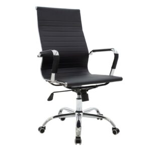 Καρέκλα γραφείου διευθυντή Valter pakoworld μαύρο pu 55.5x58x108εκ 277-000001