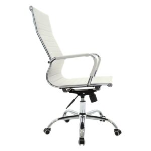 Καρέκλα γραφείου διευθυντή Valter pakoworld λευκό pu 55.5x58x108εκ 277-000002