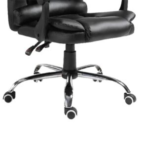 Καρέκλα γραφείου διευθυντή Benett pakoworld μαύρο pu 62x48x110εκ 277-000007