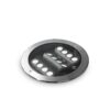 IDEAL LUX Χωνευτό Φωτιστικό Δαπέδου Κήπου TAURUS LED 20W 3000K IP67 Inox – 277035