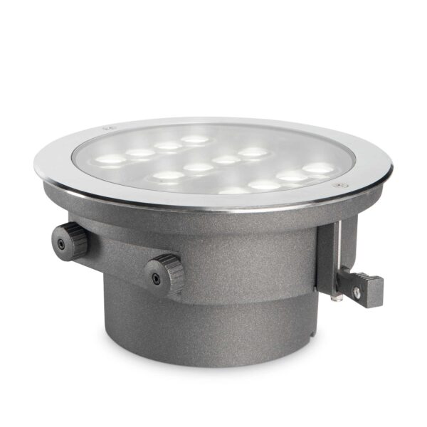 IDEAL LUX Χωνευτό Φωτιστικό Δαπέδου Κήπου TAURUS LED 20W 3000K IP67 Inox – 277035