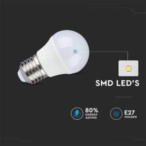 LED Λάμπα E27 G45 με Τηλεχειριστήριο RF GU10 3.5W V-TAC 180° 320lm RGB+Φυσικό Λευκό 4000K – 2773