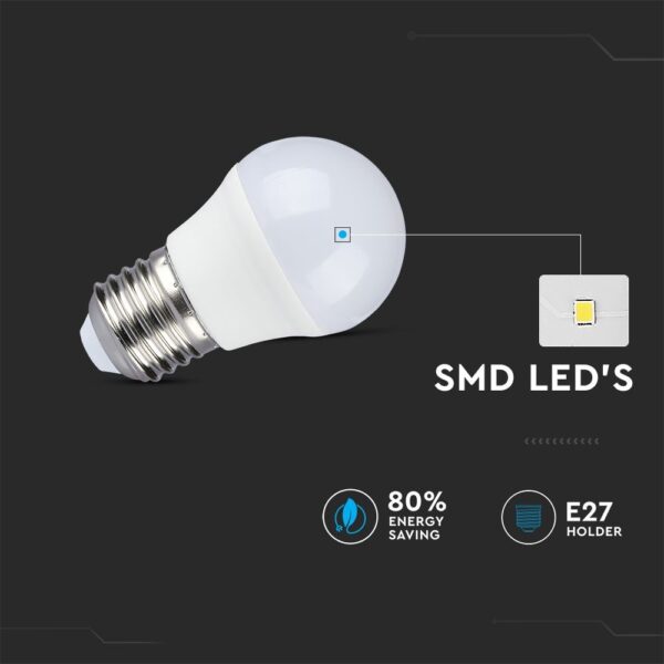 LED Λάμπα E27 G45 με Τηλεχειριστήριο RF GU10 3.5W V-TAC 180° 320lm RGB+Φυσικό Λευκό 4000K – 2773