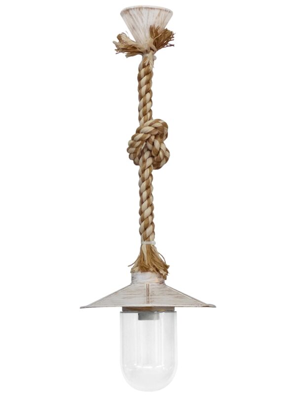 Κρμαστό Φωτιστικό Σχοινί Γύαλινο Ε-27 SLP-651K ROPE Heronia – 11-0276