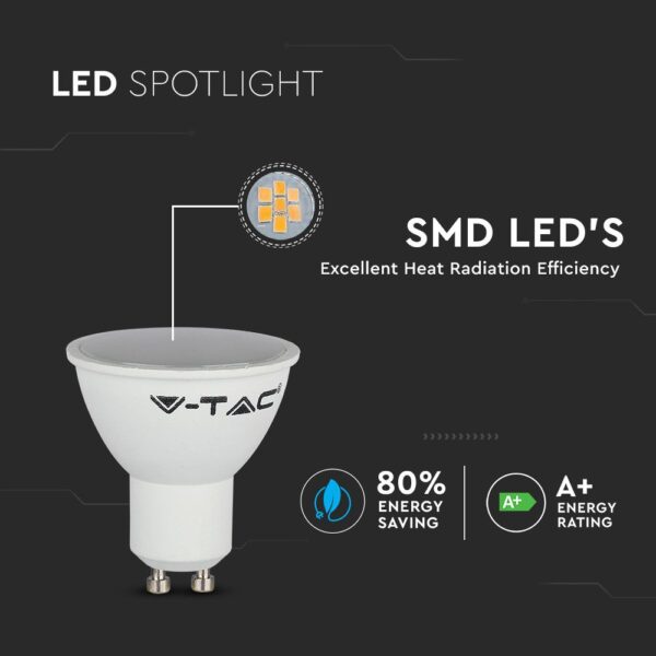 LED Spot Λάμπα με Τηλεχειριστήριο RF GU10 5.5W V-TAC 110° 420lm RGB+Θερμό Λευκό 3000K – 212778