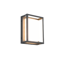 Φωτιστικό Τοίχου Trio Lighting WITHAM LED, 10,5W ·1100lm, 2300+3000+4000K Ανθρακί Μεταλλικό, Διακόπτης DIP IP54 – 277860142