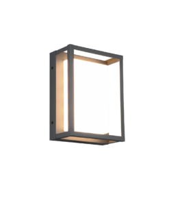 Φωτιστικό Τοίχου Trio Lighting WITHAM LED, 10,5W ·1100lm, 2300+3000+4000K Ανθρακί Μεταλλικό, Διακόπτης DIP IP54 – 277860142