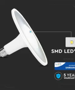 Λάμπα E27 UFO 11W ACRYLIC LED PLASTIC Samsung Chip Θερμό λευκό 3000K V-TAC – 2781