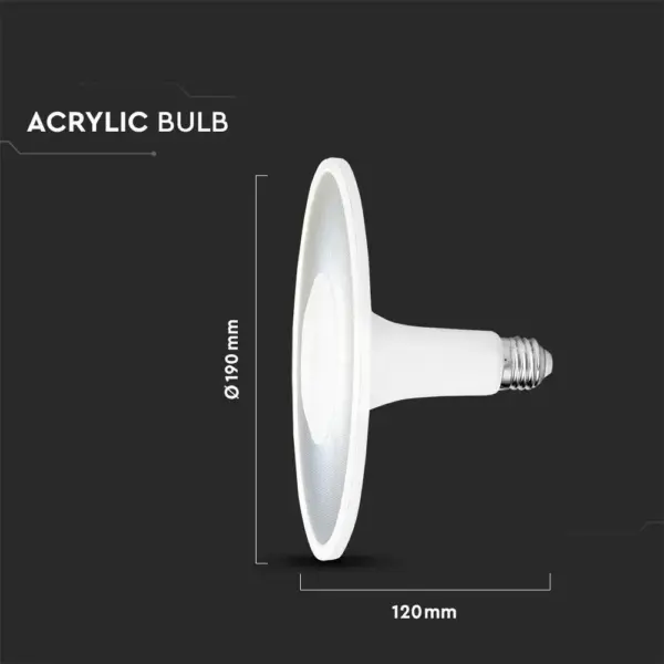 Λάμπα E27 UFO 11W ACRYLIC LED PLASTIC Samsung Chip Θερμό λευκό 3000K V-TAC – 2781