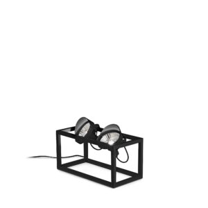 IDEAL LUX Επιτραπέζιο Φωτιστικό AUDIO 2xGU10 Mαύρου Χρώματος – 279312