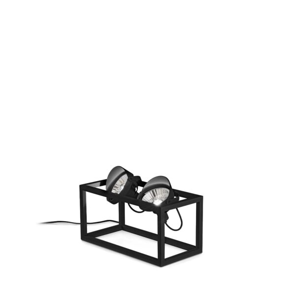 IDEAL LUX Επιτραπέζιο Φωτιστικό AUDIO 2xGU10 Mαύρου Χρώματος – 279312