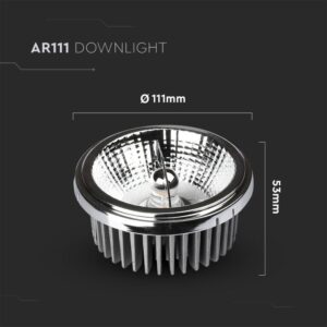 Λάμπα LED Spot AR111 COB 20W Ψυχρό λευκό 6400K 20°/40° Αλουμίνιο σώμα V-TAC – 2794