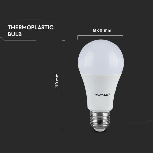 LED Λάμπα E27 A60 6.5W V-TAC Evolution 200° 1055lm Φυσικό 4000K – 2807