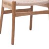 Καρέκλα Safal pakoworld oak δρυς ξύλο-έδρα εκρού σχοινί 51x50x78εκ 281-000003PW