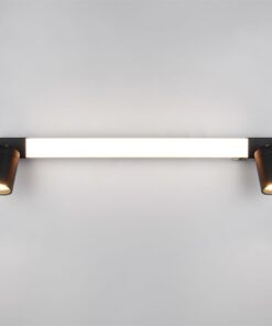 Φωτιστικό Μπάνιου Καθέφτη Enrico LED 6.5W 2300+3000+4000K Μαυρο με Σποτ 2xGU10 IP44 Trio Lighting – 281470332