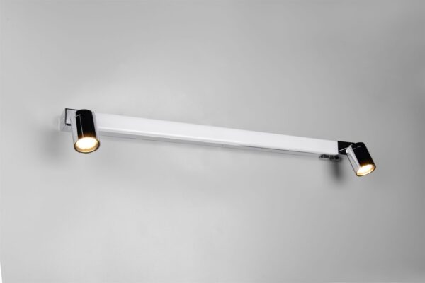 Φωτιστικό Μπάνιου Καθέφτη Enrico LED 9W 2300+3000+4000K Νικελ με Σποτ 2xGU10 IP44 Trio Lighting – 281479306