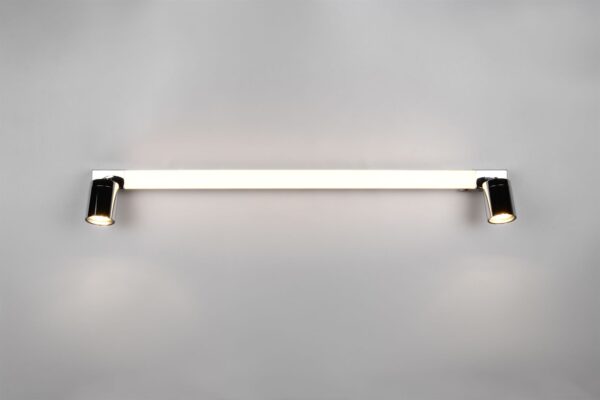 Φωτιστικό Μπάνιου Καθέφτη Enrico LED 9W 2300+3000+4000K Νικελ με Σποτ 2xGU10 IP44 Trio Lighting – 281479306
