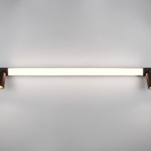Φωτιστικό Μπάνιου Καθέφτη Enrico LED 9W 2300+3000+4000K Μαυρο με Σποτ 2xGU10 IP44 Trio Lighting – 281479332