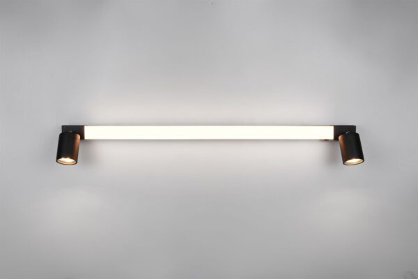 Φωτιστικό Μπάνιου Καθέφτη Enrico LED 9W 2300+3000+4000K Μαυρο με Σποτ 2xGU10 IP44 Trio Lighting – 281479332