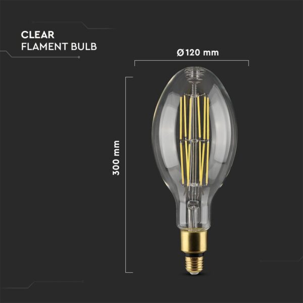 LED Λάμπα E27 24W Filament ED120 Clear V-TAC 310° 4000lm Φυσικό 4000Κ – 2816