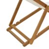 Chaise longue Franclow pakoworld acacia wood natural-cloth pvc white 282-000005