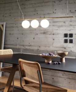 IDEAL LUX Κρεμαστό Φωτιστικό PERLINE 3xG9 Μαύρου Χρώματος – 307008
