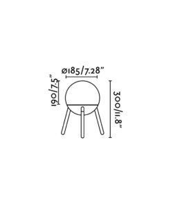 Faro Barcelona MINE PC Επιτραπέζιο Φωτιστικό, Λευκού Χρώματος- 28211