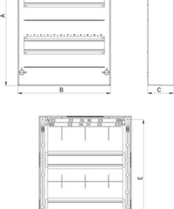 Πίνακας Χωνευτός Πλαστικός με Λευκή Πόρτα 2 Σειρών 24 Θέσεων ACA – 282U24AW
