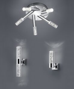 Φωτιστικό Τοίχου Trio Lighting LED 3,1W Χρώμιο Μεταλλικό 310lm 3000K IP44 282410106