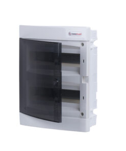 Χωνευτός Πίνακας Πλαστικός 24 Θέσεων 2 Σειρών με Διάφανη Πόρτα ACA – 282U24C