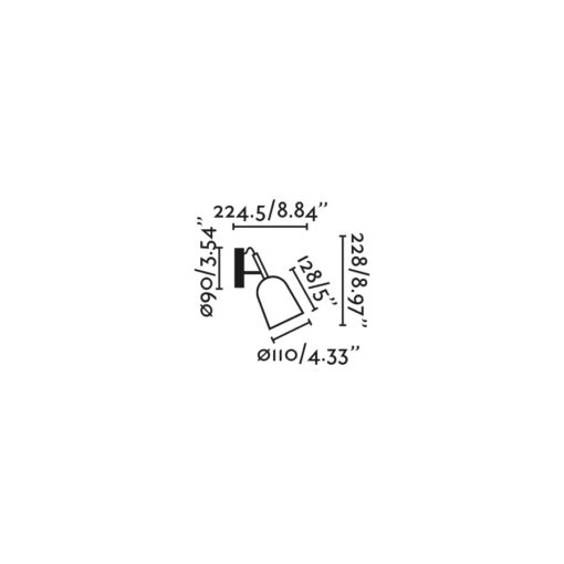 Faro Barcelona STUDIO WALL LAMP WHITE SHADE 1XE14 – 28258FR